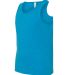 BELLA 3480Y Unisex Youth Cotton Tank Top in Neon blue side view