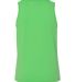 BELLA 3480Y Unisex Youth Cotton Tank Top in Neon green back view