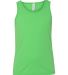 BELLA 3480Y Unisex Youth Cotton Tank Top in Neon green front view