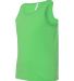 BELLA 3480Y Unisex Youth Cotton Tank Top in Neon green side view