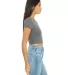 BELLA 6681 Womens Poly-Cotton Crop Top DEEP HEATHER side view