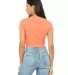 BELLA 6681 Womens Poly-Cotton Crop Top CORAL back view