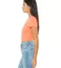 BELLA 6681 Womens Poly-Cotton Crop Top CORAL side view