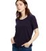 US115 US Blanks Relaxed Boyfriend Tee in Midnight front view