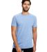 US Blanks US2229 Tri-Blend Jersey Tee in Tri blue front view