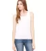 BELLA 4000 Womens Ribbed Tank Top in White front view