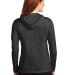 887L Anvil Ladies' Ringspun Long-Sleeve Hooded T-S HTH DK GY/ DK GY back view