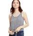 US510 US Blanks Sheer Crop Top Cropped Tank in Heather grey front view