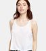 US510 US Blanks Sheer Crop Top Cropped Tank in White front view