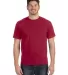 783 Anvil Adult Midweight Cotton Pocket Tee in Independence red front view