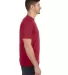 783 Anvil Adult Midweight Cotton Pocket Tee in Independence red side view