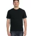 783 Anvil Adult Midweight Cotton Pocket Tee in Black front view
