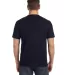783 Anvil Adult Midweight Cotton Pocket Tee in Navy back view