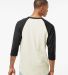 Tultex 0245TC Unisex Fine Jersey Raglan Tee in Vintage white/ black back view