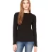 BELLA 6500 Womens Long Sleeve T-shirt in Black front view