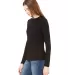 BELLA 6500 Womens Long Sleeve T-shirt in Black side view