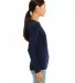 BELLA 6500 Womens Long Sleeve T-shirt in Navy side view