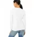 BELLA 6500 Womens Long Sleeve T-shirt in White back view