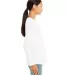 BELLA 6500 Womens Long Sleeve T-shirt in White side view