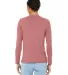 BELLA 6500 Womens Long Sleeve T-shirt in Heather mauve back view