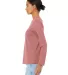 BELLA 6500 Womens Long Sleeve T-shirt in Heather mauve side view