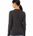 BELLA 6500 Womens Long Sleeve T-shirt in Dark gry heather back view