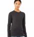 BELLA 6500 Womens Long Sleeve T-shirt in Dark gry heather front view