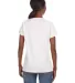 88VL Anvil - Missy Fit Ringspun V-Neck T-Shirt in White back view