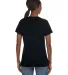 88VL Anvil - Missy Fit Ringspun V-Neck T-Shirt in Black back view
