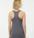 S190TC Ladies' Racerback Blend Tank in Heather charcoal back view