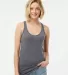 S190TC Ladies' Racerback Blend Tank in Heather charcoal front view