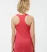 S190TC Ladies' Racerback Blend Tank in Heather red back view