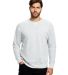 US8000 US Blanks Men's Triblend Pullover in Ash heather grey front view