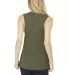 BELLA+CANVAS B8803  Womens Flowy Muscle Tank HEATHER OLIVE back view