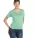 BELLA 8816 Womens Loose T-Shirt in Mint front view