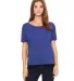 BELLA 8816 Womens Loose T-Shirt in Navy triblend front view