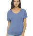 BELLA 8816 Womens Loose T-Shirt in Blue triblend front view