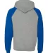 96CR JERZEES - Nublend® Colorblocked Hooded Pullo Oxford/ Royal back view