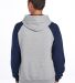 96CR JERZEES - Nublend® Colorblocked Hooded Pullo in Oxford/ j. navy
