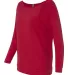 Next Level 6951 Terry Raw-Edge 3/4-Sleeve Raglan  in Red side view