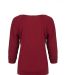 Next Level 6951 Terry Raw-Edge 3/4-Sleeve Raglan  in Cardinal back view