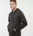 8620 J. America - Cloud Fleece Hooded Pullover Swe in Charcoal heather side view