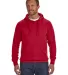 8620 J. America - Cloud Fleece Hooded Pullover Swe in Red front view