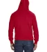 8620 J. America - Cloud Fleece Hooded Pullover Swe in Red back view