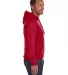 8620 J. America - Cloud Fleece Hooded Pullover Swe in Red side view