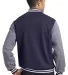 Sport-Tek Fleece Letterman Jacket ST270 Tr Navy/Vnt He back view