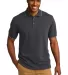 K454 Port Authority® Rapid Dry™ Tipped Polo Char/Smoke Gry front view