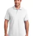 DM325 District Made™ Mens Stretch Pique Polo White front view