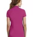 DM425 District Made™ Ladies Stretch Pique Polo Pink Raspberry back view