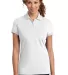 DM425 District Made™ Ladies Stretch Pique Polo White front view